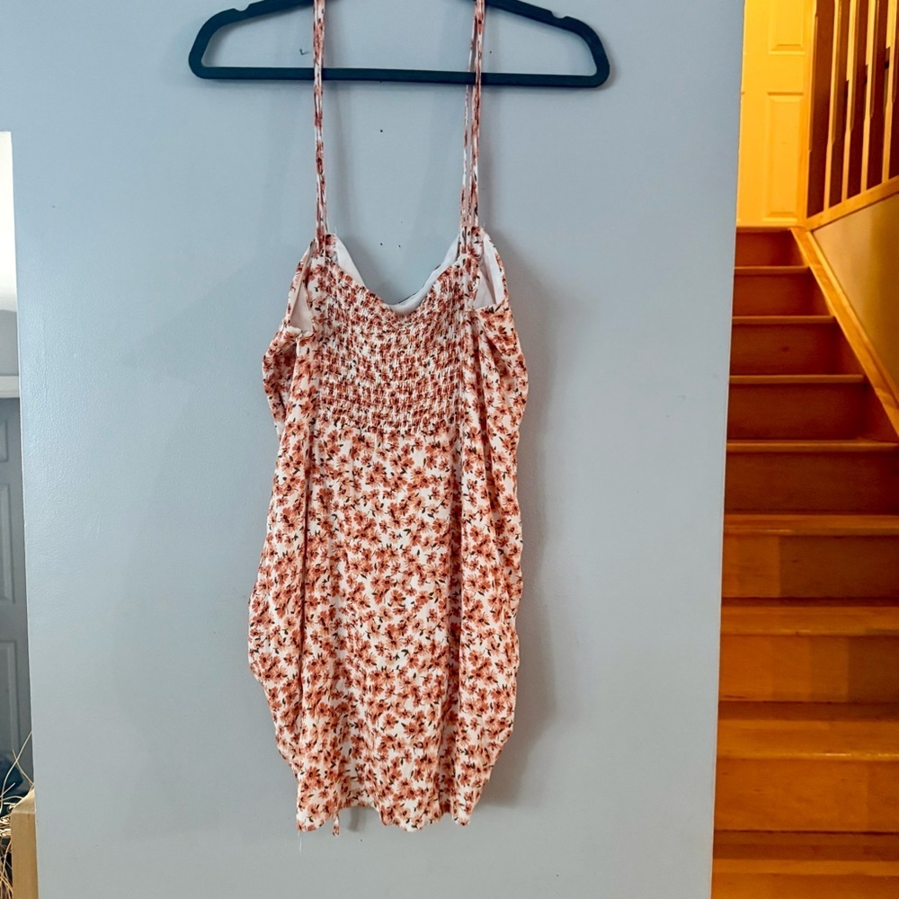 🌻Garage Ditzy Floral Mini Sun Dress - Orange and White - Picture 5 of 8